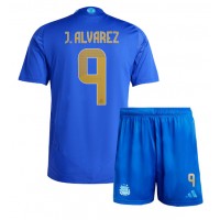 Argentína Julian Alvarez #9 Vonkajší Detský futbalový dres Copa America 2024 Krátky Rukáv (+ trenírky)